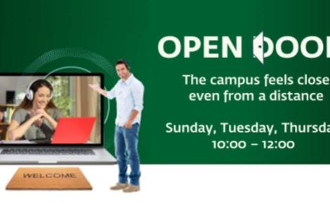 Open Door to the library. Our staff is here to help you via Zoom!